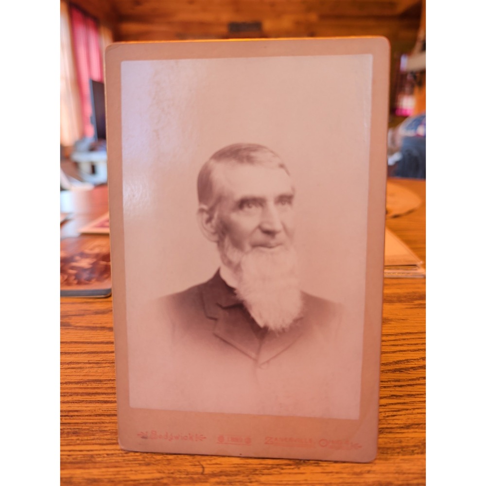 Antique Cabinet Card Man Gentleman Victorian Portrait Zanesville Ohio 1889